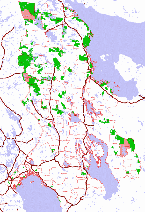 Potential old-growth areas in Karelia Republic.