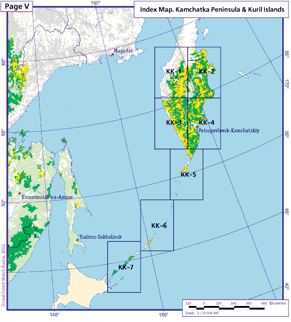Clickable map for Kamchatka & Kurily