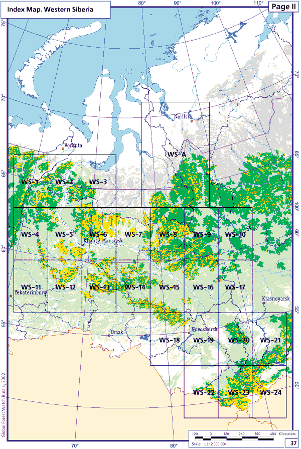 Clickable map for Western Siberia